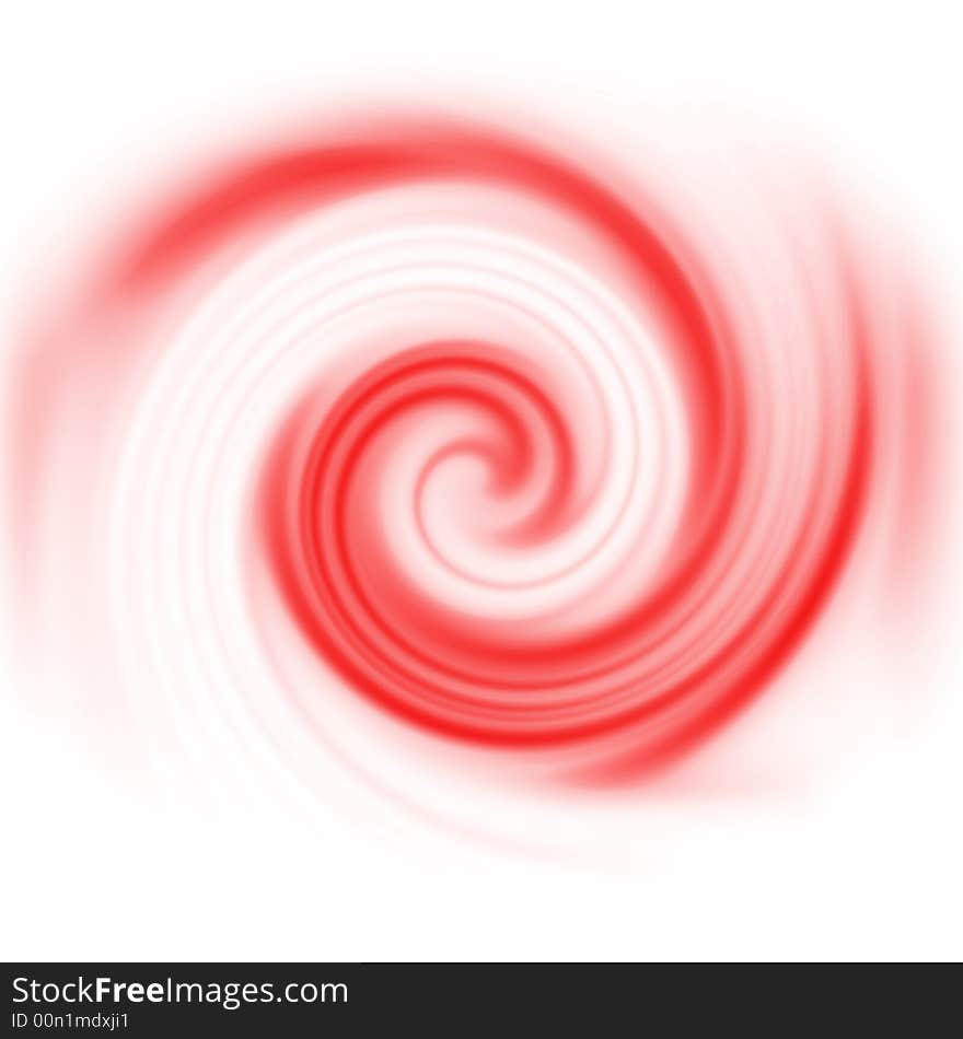 Red spinning computer generated vortex for an abstract background