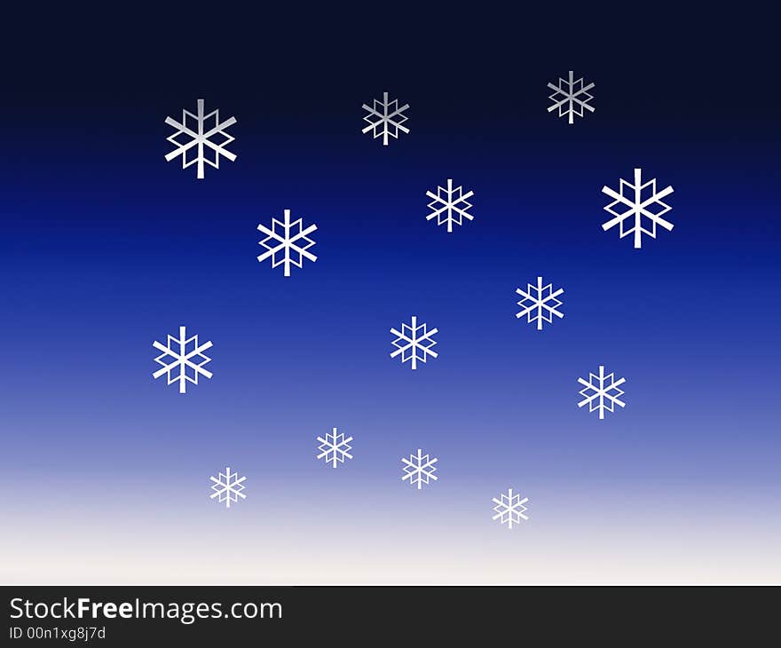 An abstract created image of a snowy, starry night - perfect for a Christmas template or background. An abstract created image of a snowy, starry night - perfect for a Christmas template or background