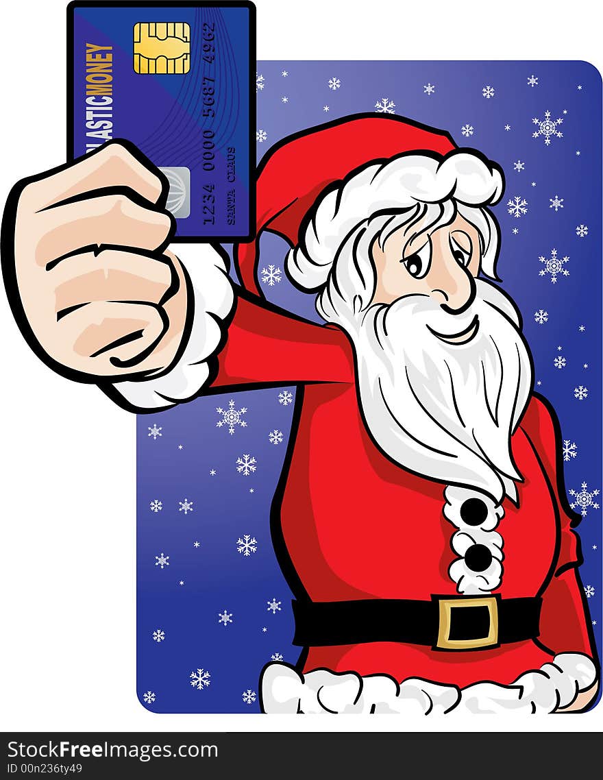 Santa pay with credit card. Santa pay with credit card