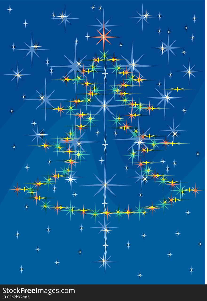 Holidays tree (vector)