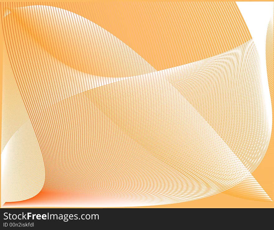 Illustration of abstract shapes, orange