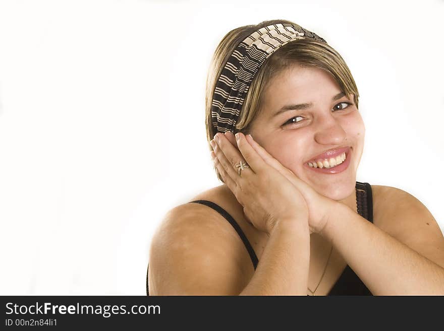 Portrait of a young attractive woman