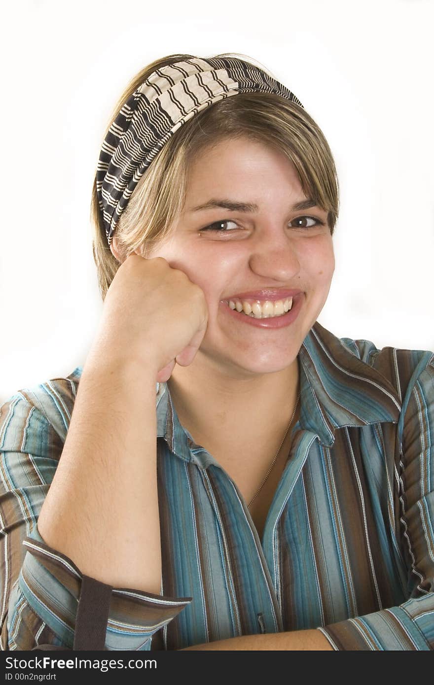 Portrait of a young attractive woman