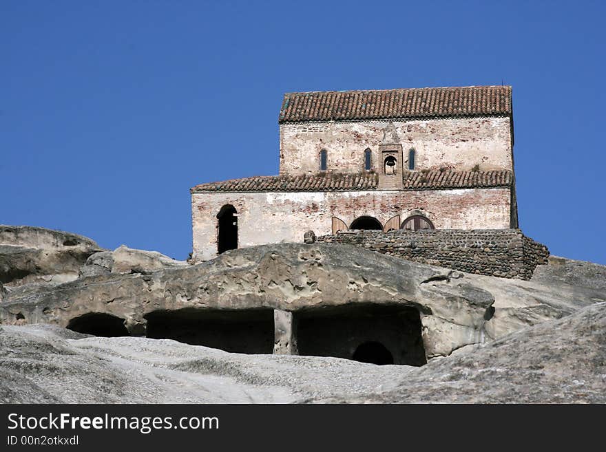 Church in the Caucasus mountains