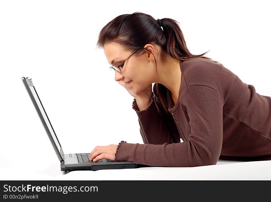 Woman Working On Laptop 14