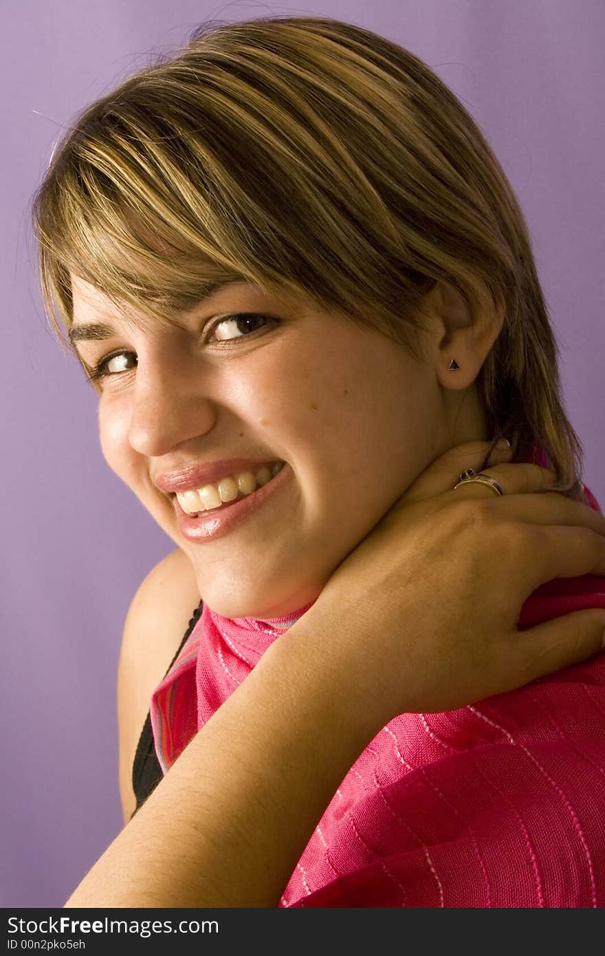 Portrait of a young attractive woman