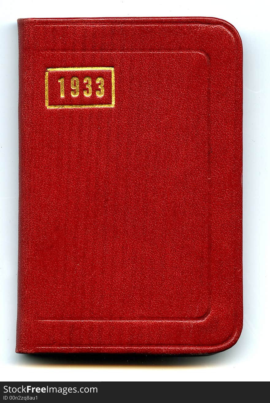 1933 red leather mini diary. 1933 red leather mini diary