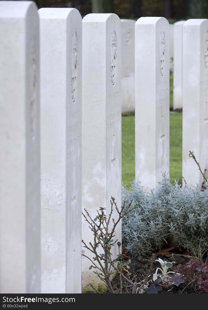 Military Cemetery of the second worldwar in Belgium