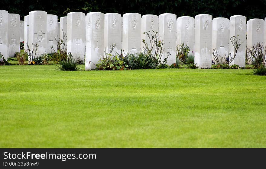 Military Cemetery of the second worldwar in Belgium