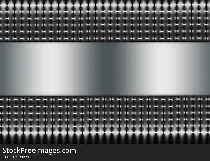 Abstract illustration of silver and black mesh on a horizontal axis with a silver gradient central section. Abstract illustration of silver and black mesh on a horizontal axis with a silver gradient central section.