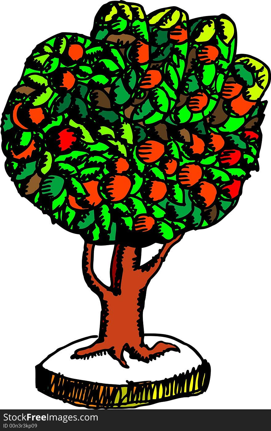 Vector illustration for a palm shape tree with a lot of fruits, means teamwork, power, abundant,. Vector illustration for a palm shape tree with a lot of fruits, means teamwork, power, abundant,