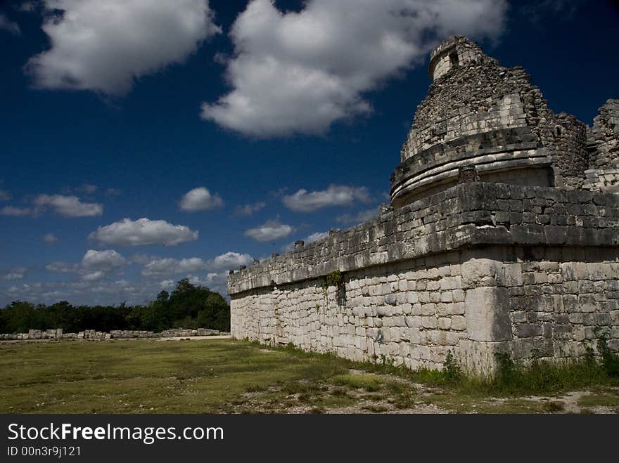 Observatory Ruins At Chichen Itza Mexico