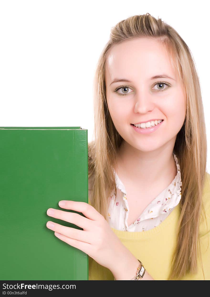 Portrait of beautiful female student. Portrait of beautiful female student