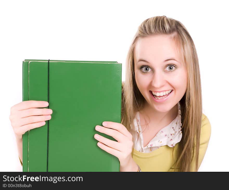 Portrait of beautiful female student