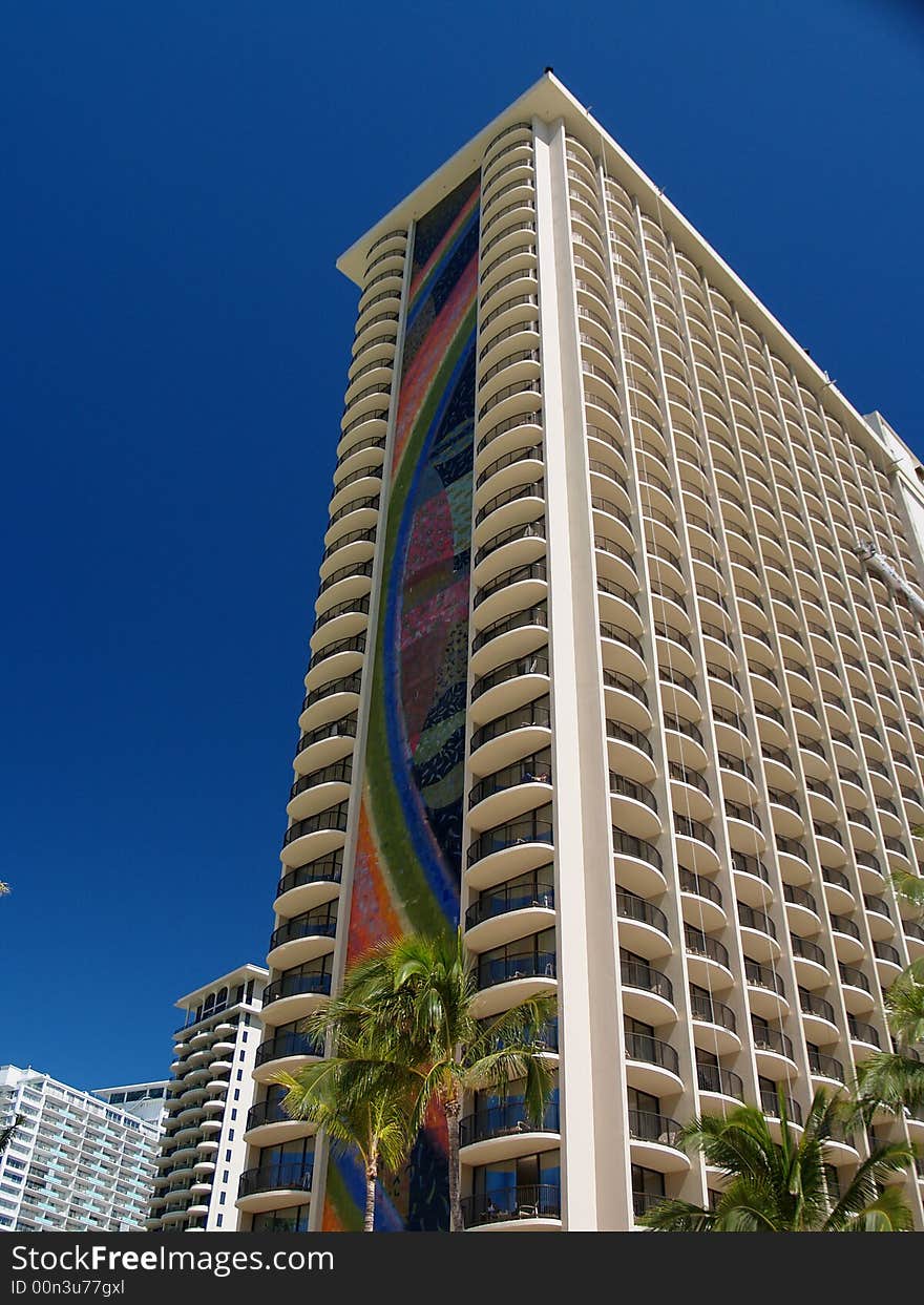 Hotel on beach in hawaii