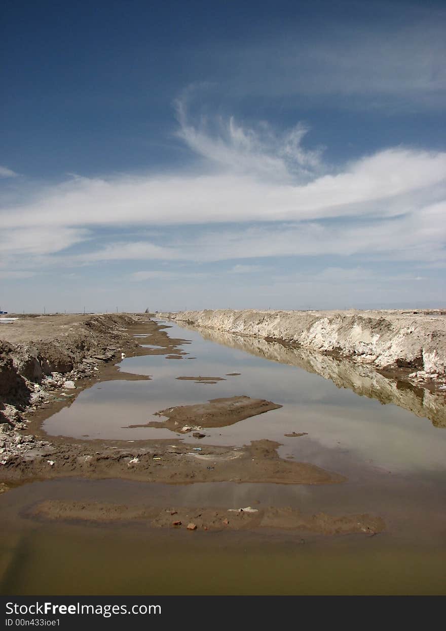 A peaceful view of a remote place