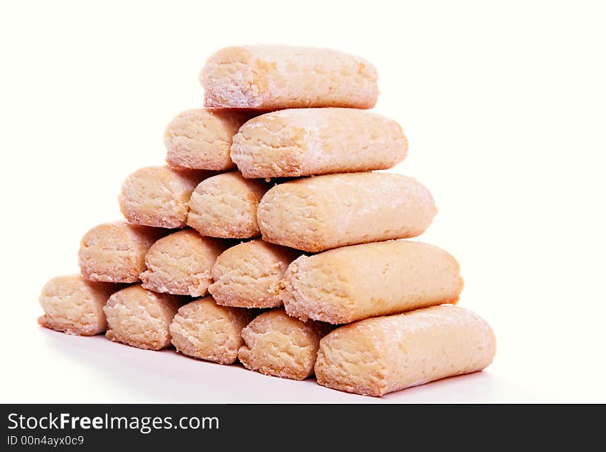 Pyramid made of fresh baked cookies. Pyramid made of fresh baked cookies