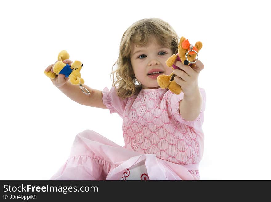 Beautiful Little Girl With Christmas Decoration