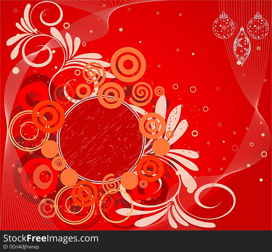 Abstract artistic floral background illustration