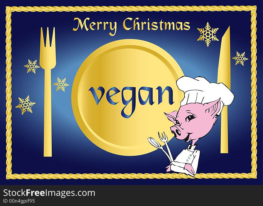 Merry Christmas for vegans / vegetarians. Merry Christmas for vegans / vegetarians