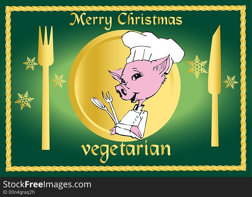 Merry Christmas for vegans / vegetarians. Merry Christmas for vegans / vegetarians