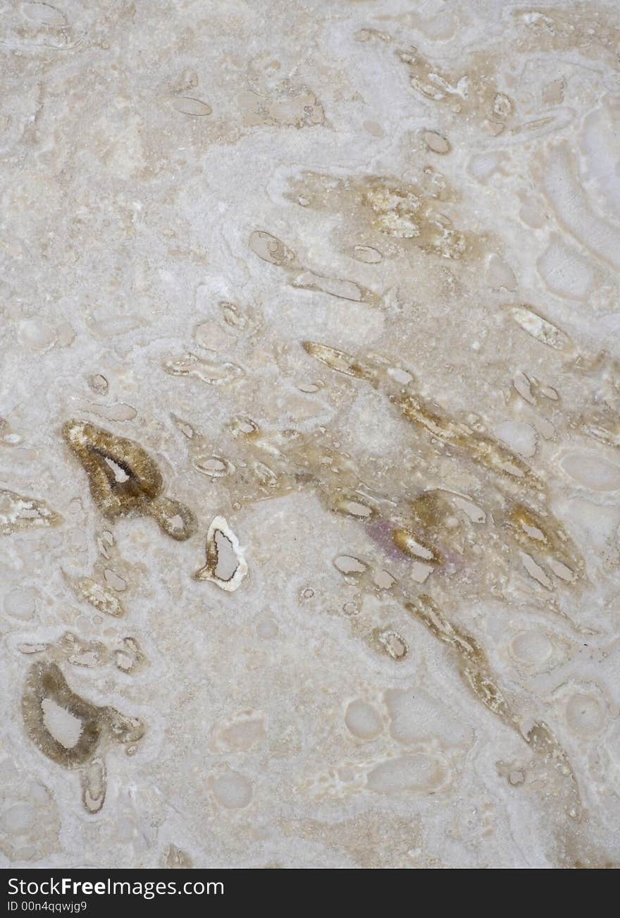 Detail of the surface of a natural travertine floor tile. Detail of the surface of a natural travertine floor tile.