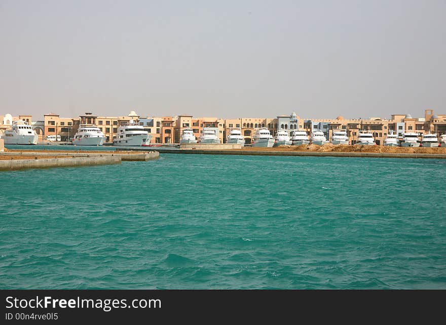 New village with many boats