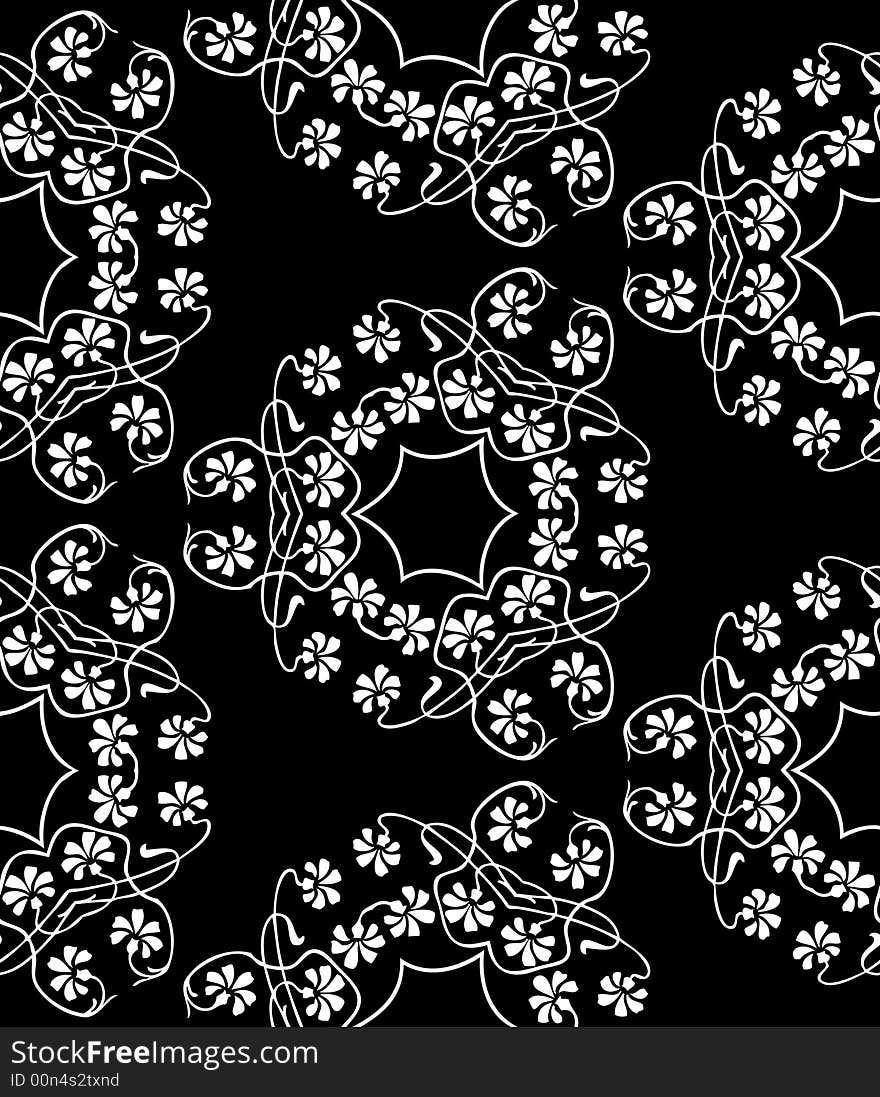 Abstract seamless black-and-white pattern - graphic illustration. Abstract seamless black-and-white pattern - graphic illustration