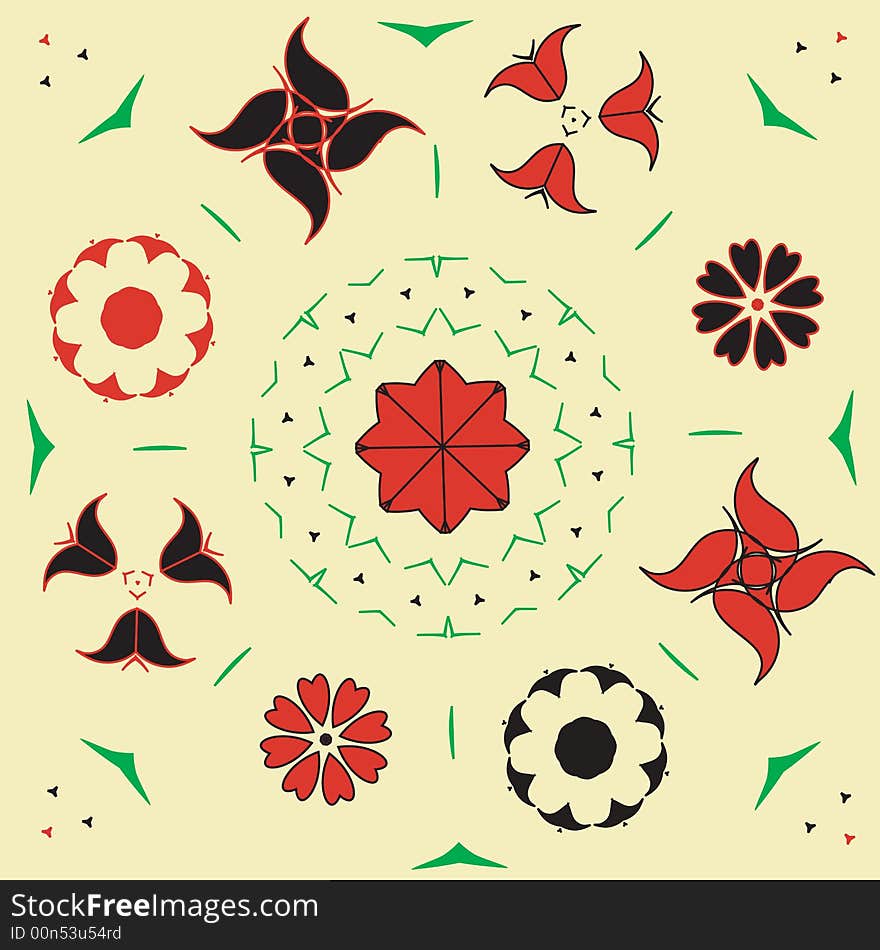 Various  floral designs - eps file available. Various  floral designs - eps file available