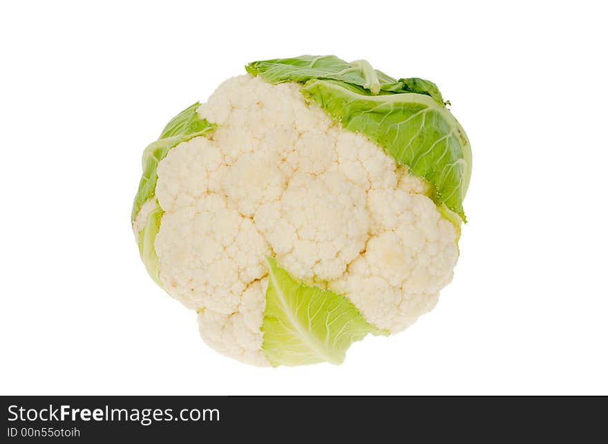 Fresh cauliflower isolated on a white background