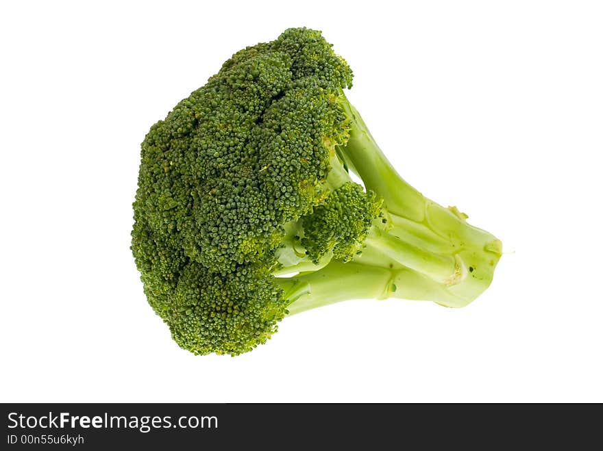 Fresh broccoli isolated on a white background