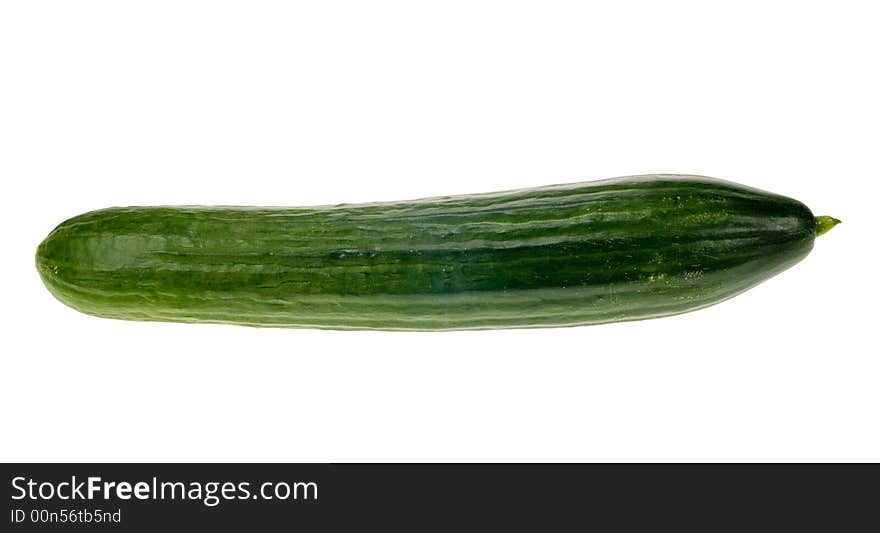 Fresh cucumber isolated on a white background