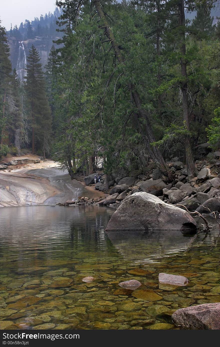 The river in a valley of mountain park of reserve. The river in a valley of mountain park of reserve