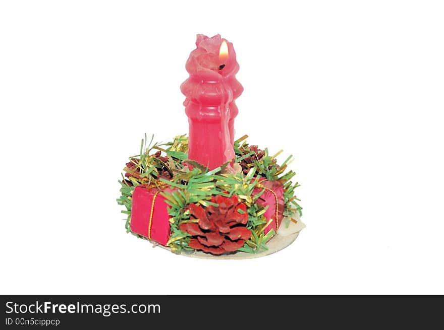 Christmas candle ornament