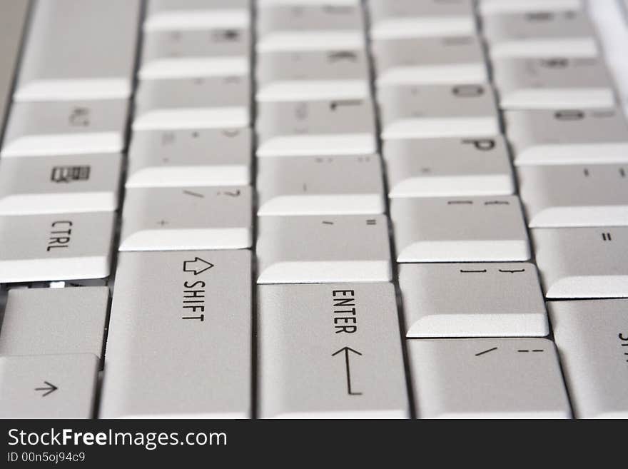 Close up of computer keyboard