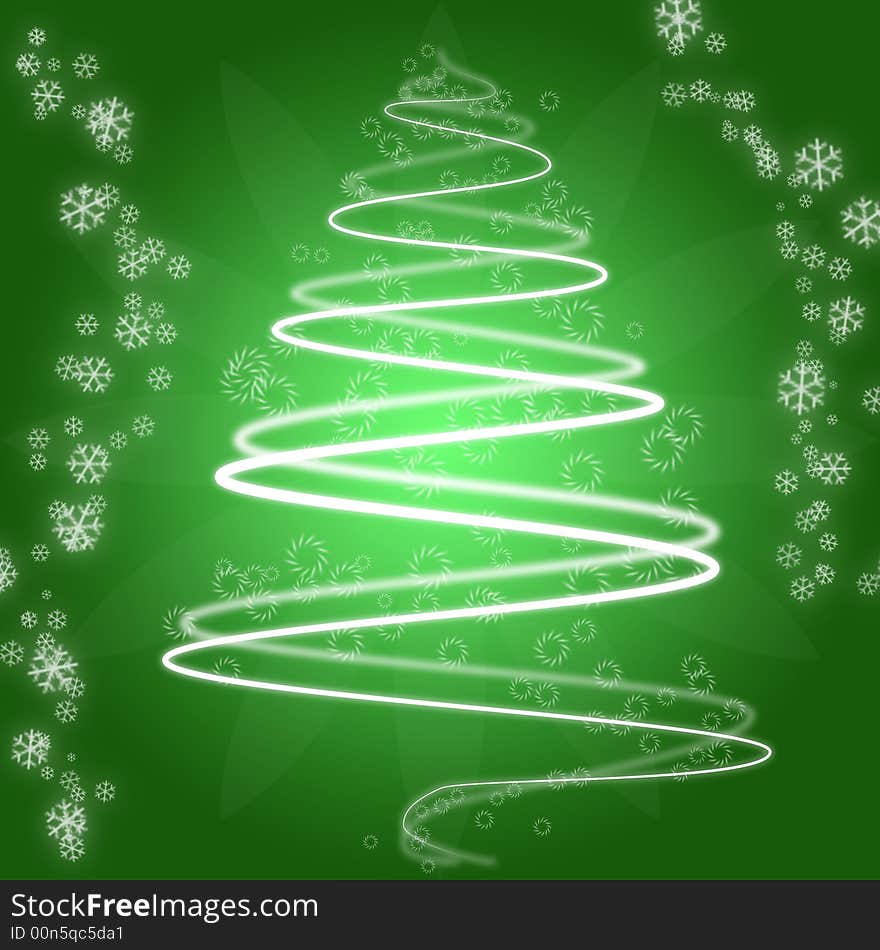 Abstract christmas tree