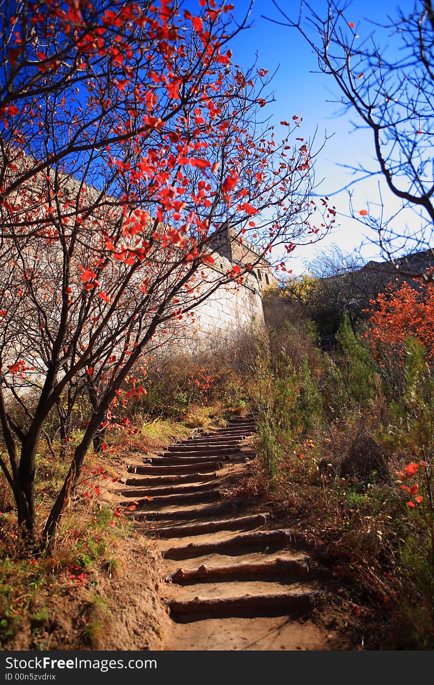 Great Wall In The Autumn