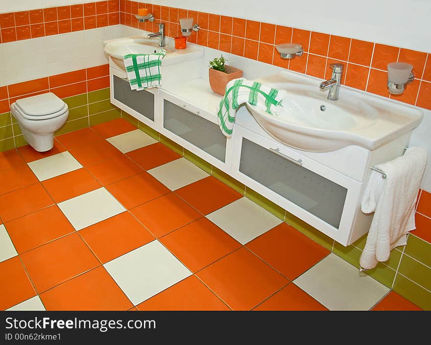 Orange faucets