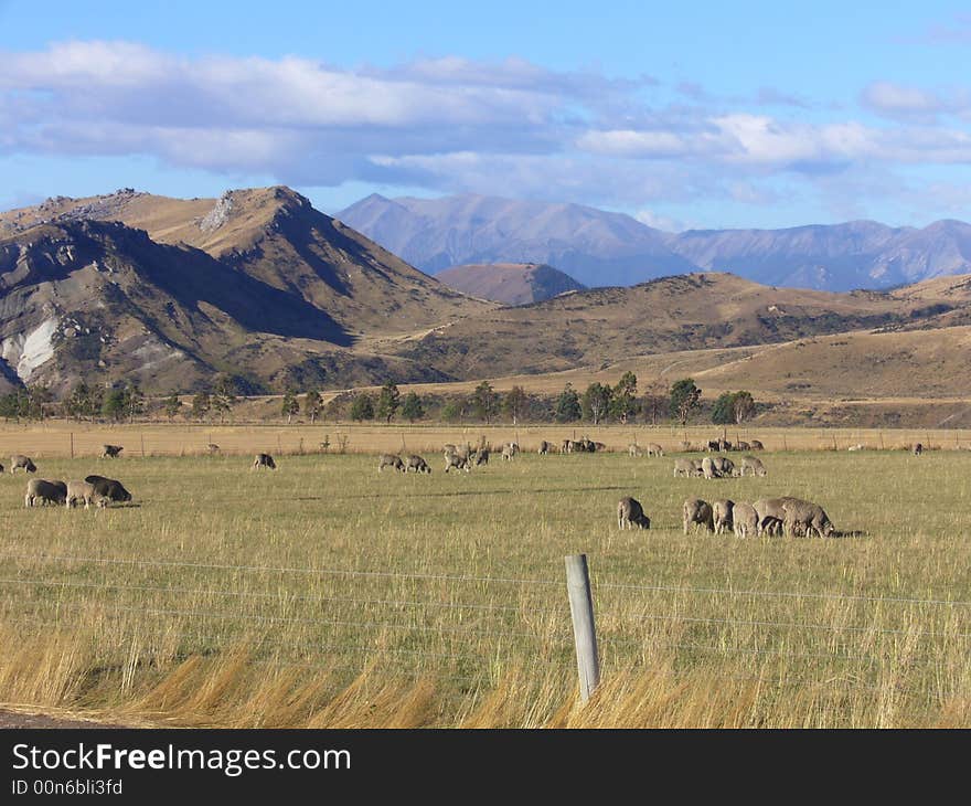 Mountains rise above the farmland. Mountains rise above the farmland