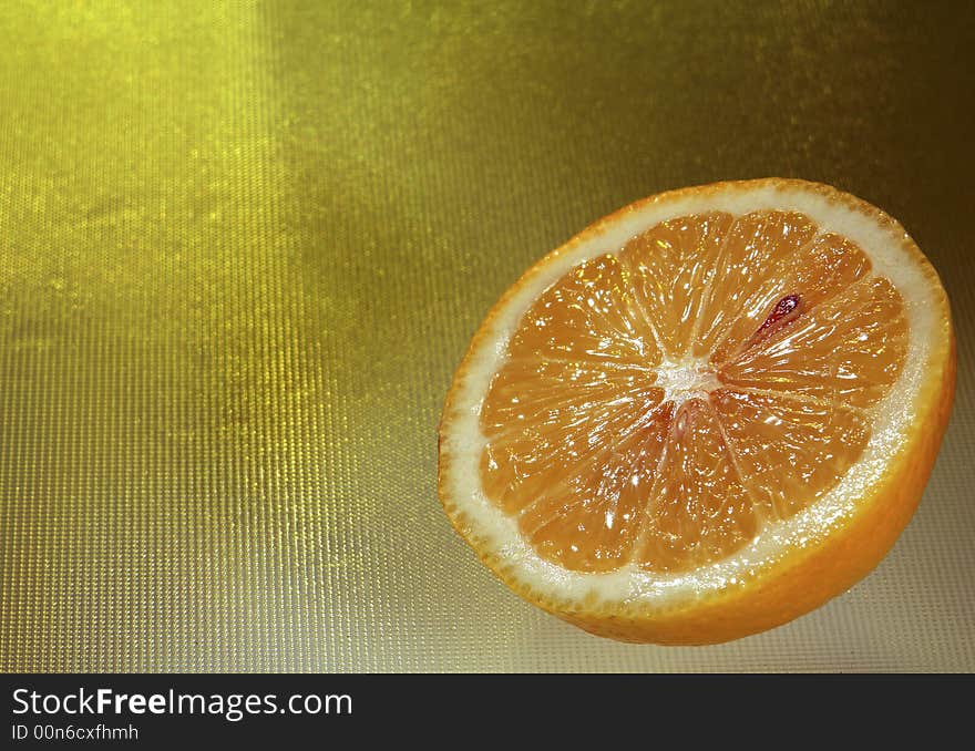 Lemon on a yellow background