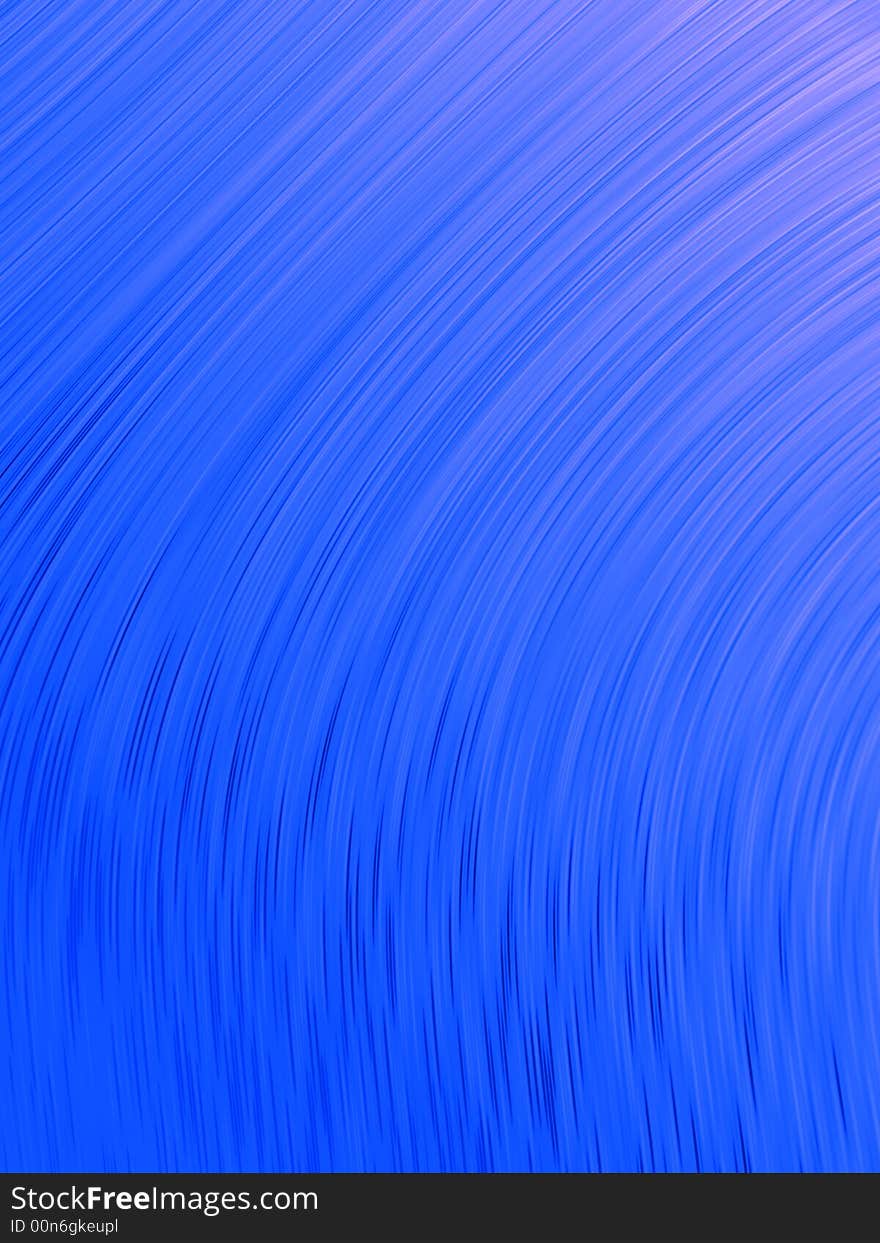 Blue curves, wavy abstract background