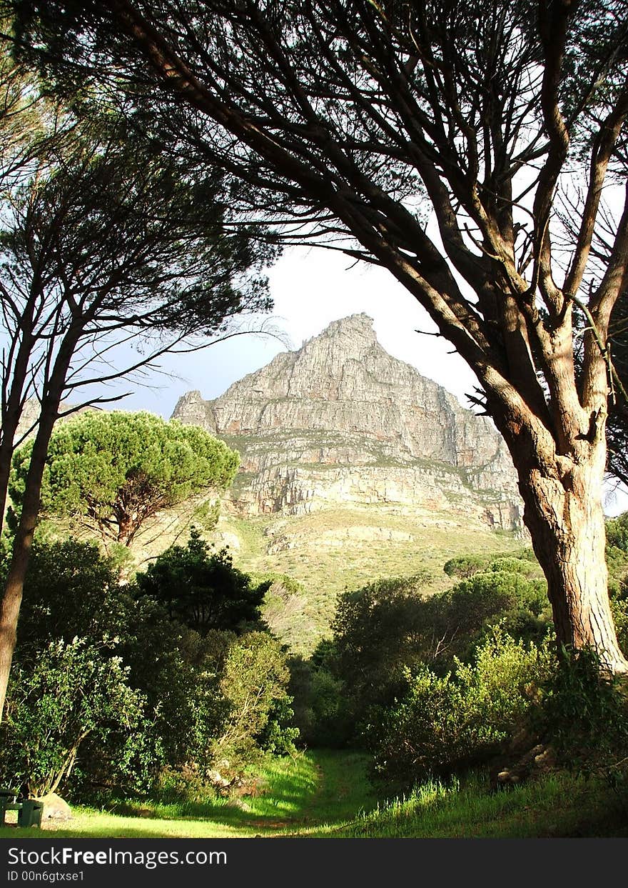 Shot taken from Camps Bay, Cape Town of Table Mountain from the side. Shot taken from Camps Bay, Cape Town of Table Mountain from the side.