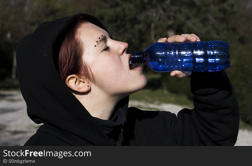 Girl Drinking Water