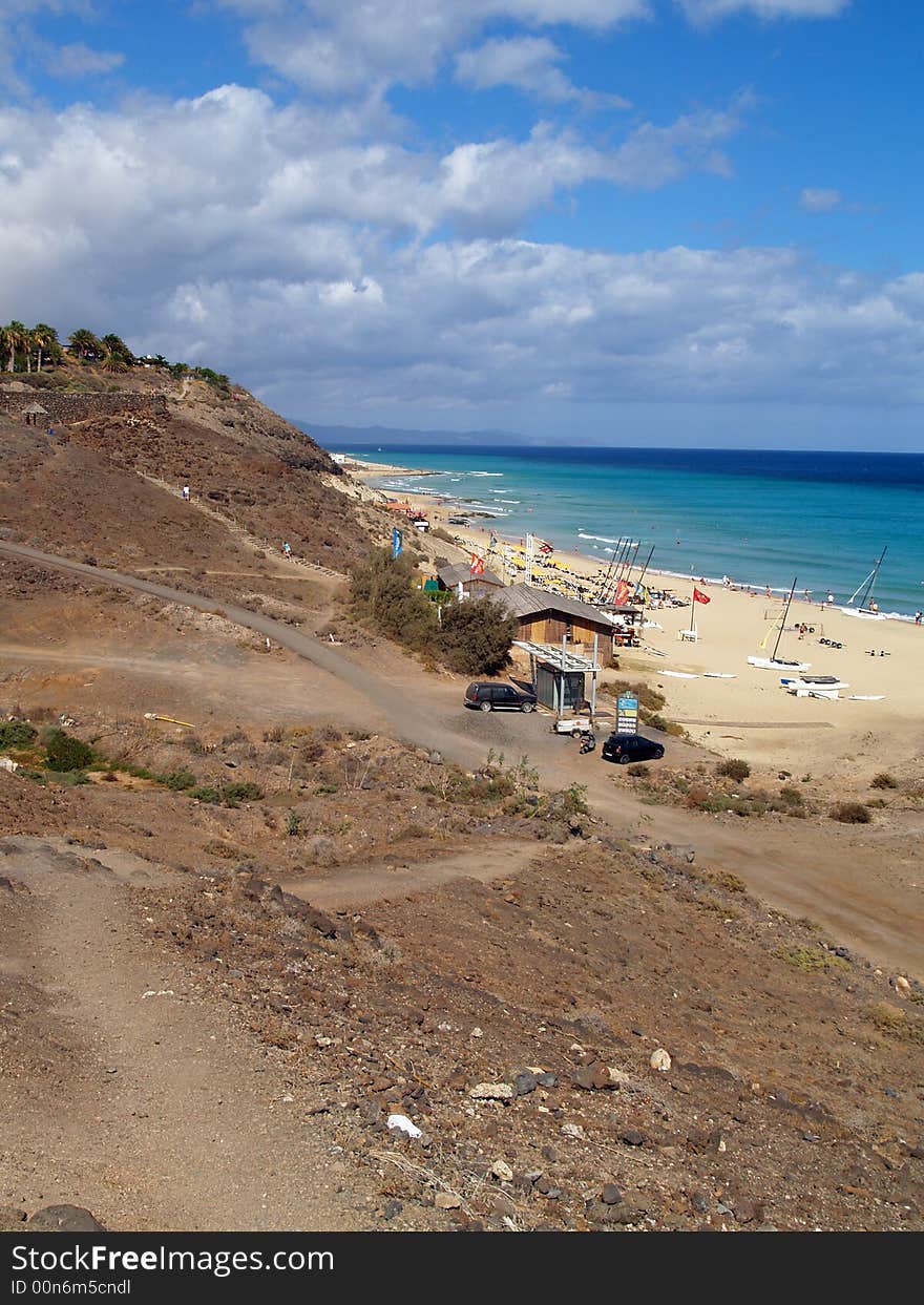 Sotavento beach in fuerte ventura