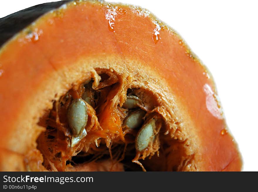 Fresh pumpkin isolated on white