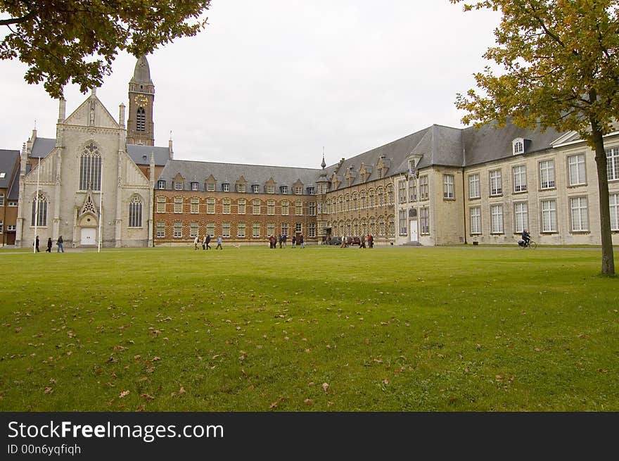 People visiting abbey in tongerlo