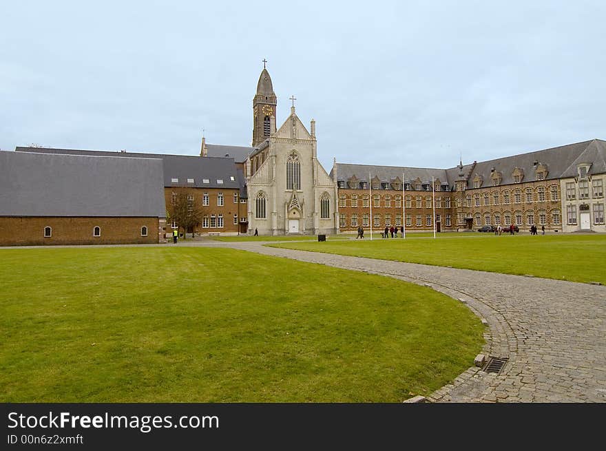 People visiting abbey in tongerlo