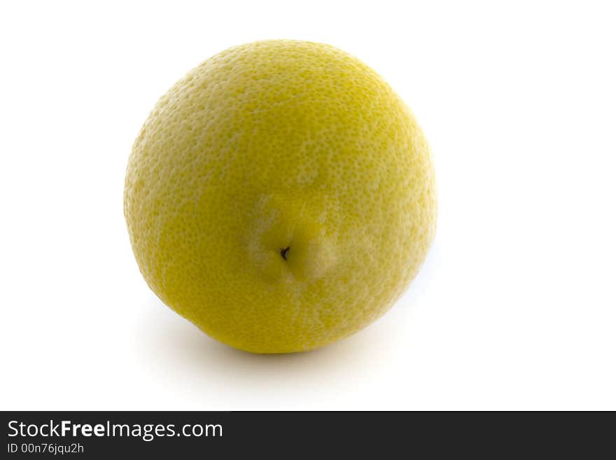 Lemon: Straight Product Shot taken in Studio in Natural Light isolated against White Background. Lemon: Straight Product Shot taken in Studio in Natural Light isolated against White Background