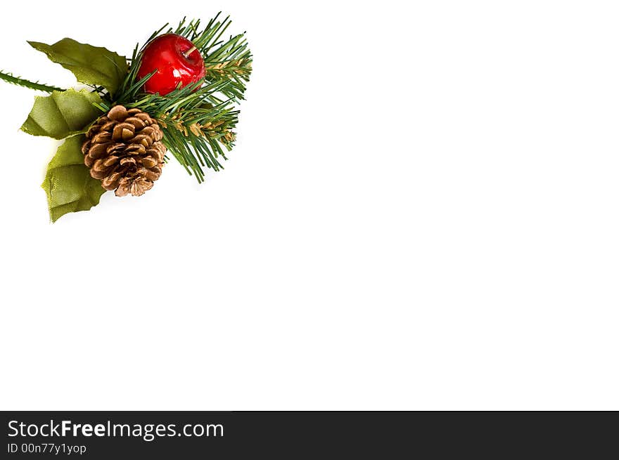 Christmas decoration with copy space