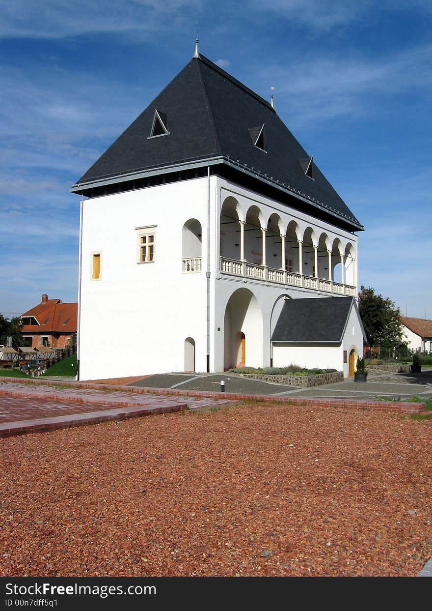 Renovated Bathori Castle in Nyribator, Hungary